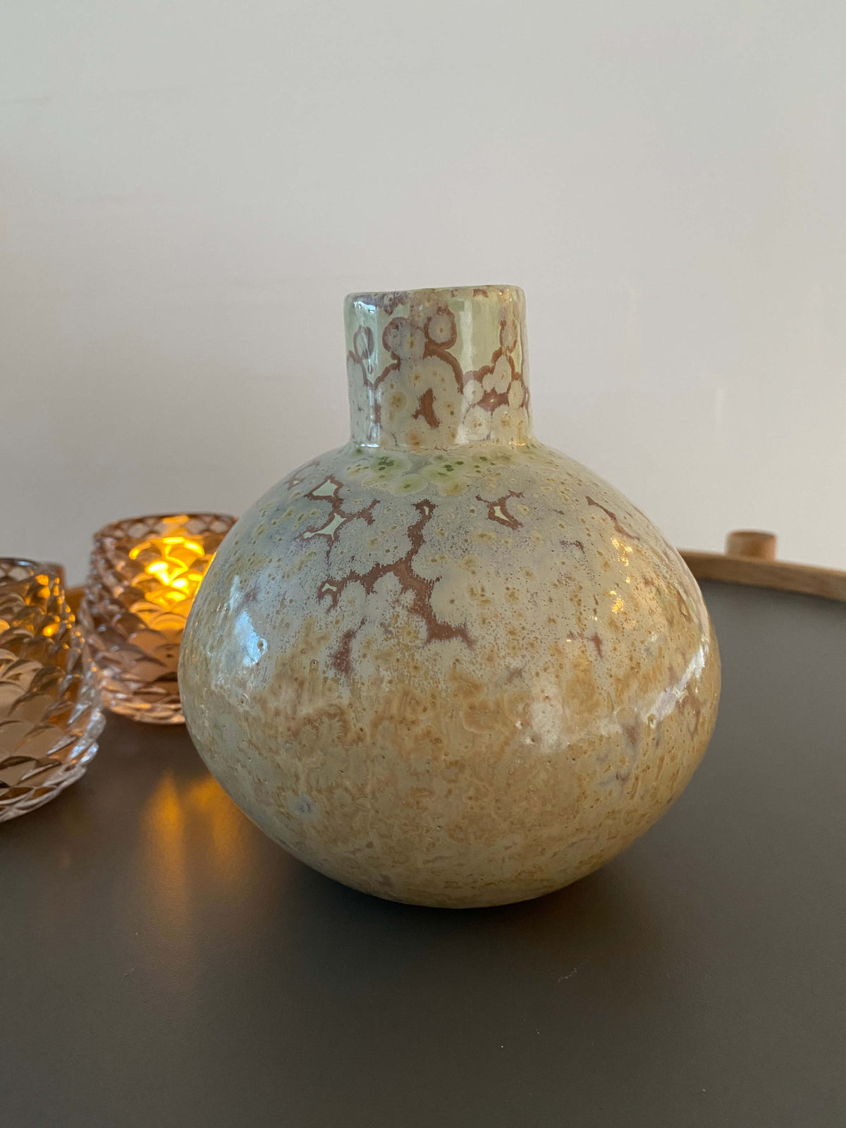 Vase Krystal sand ved levende lys